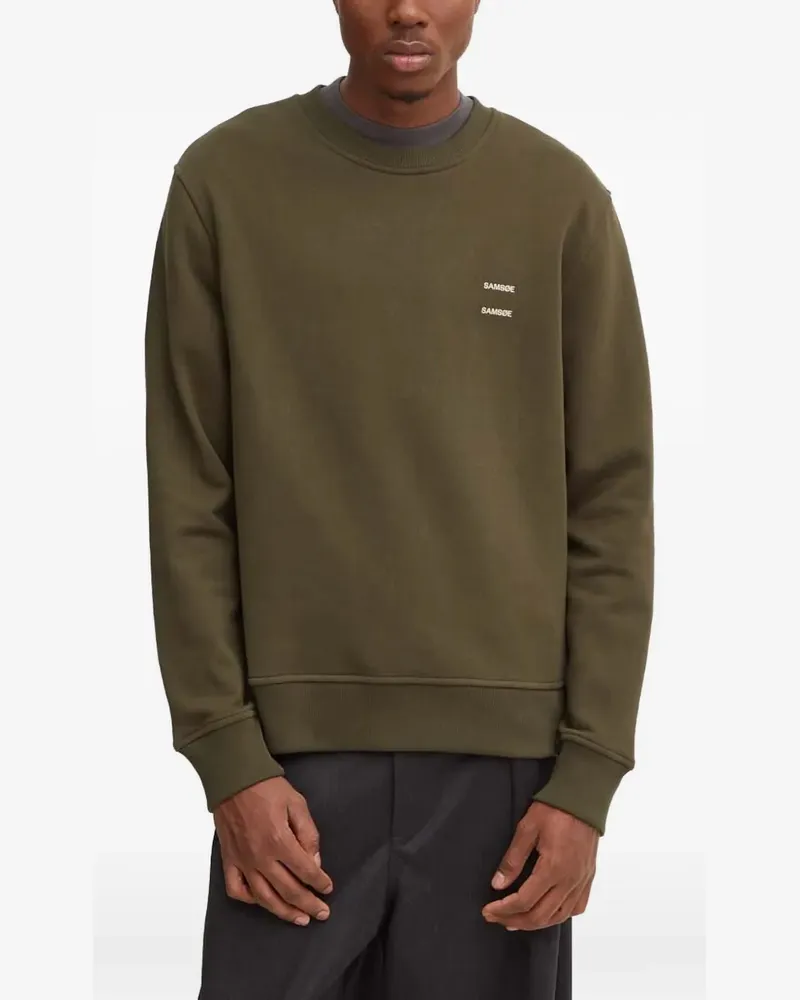 Samsøe & Samsøe Sweatshirt mit Rundhalsausschnitt - Grün Grün
