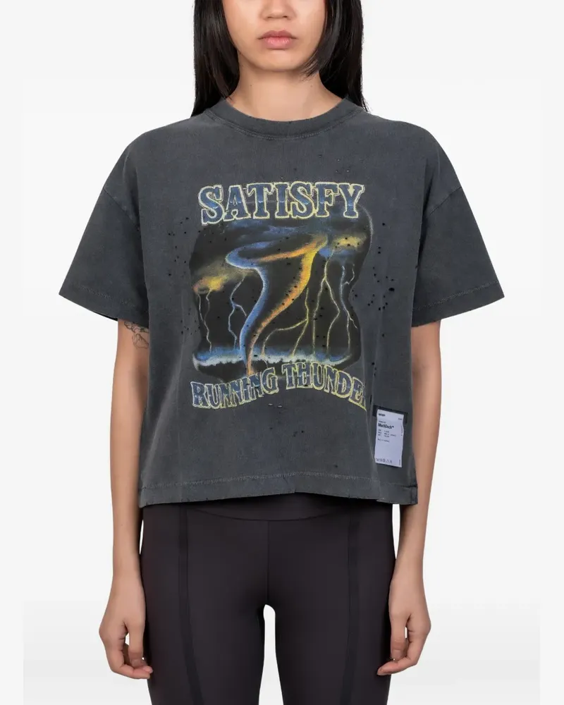 Satisfy MothTech™ distressed T-shirt - Grau Grau