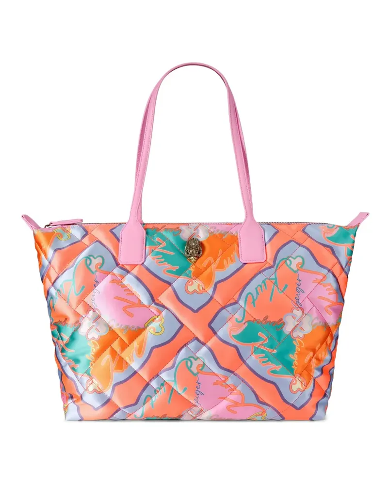 Kurt Geiger Drench Tote Bag mit Steppung - Orange Orange