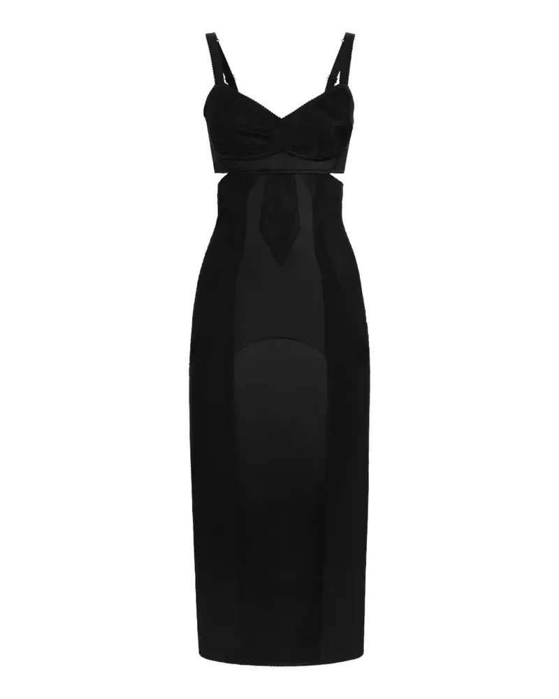Dolce & Gabbana Cady Midikleid - Schwarz Schwarz