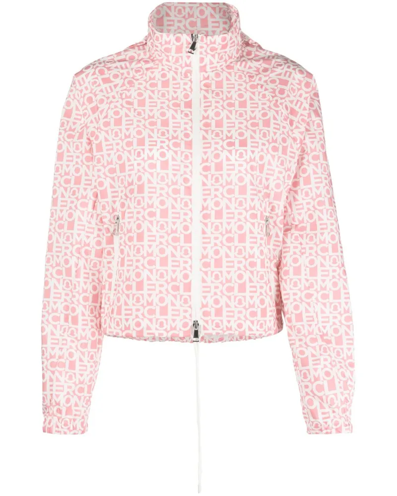 Moncler Jacke mit Logo-Print - Rosa Rosa