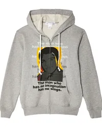 Comme des Garçons Hoodie mit grafischem Print Grau