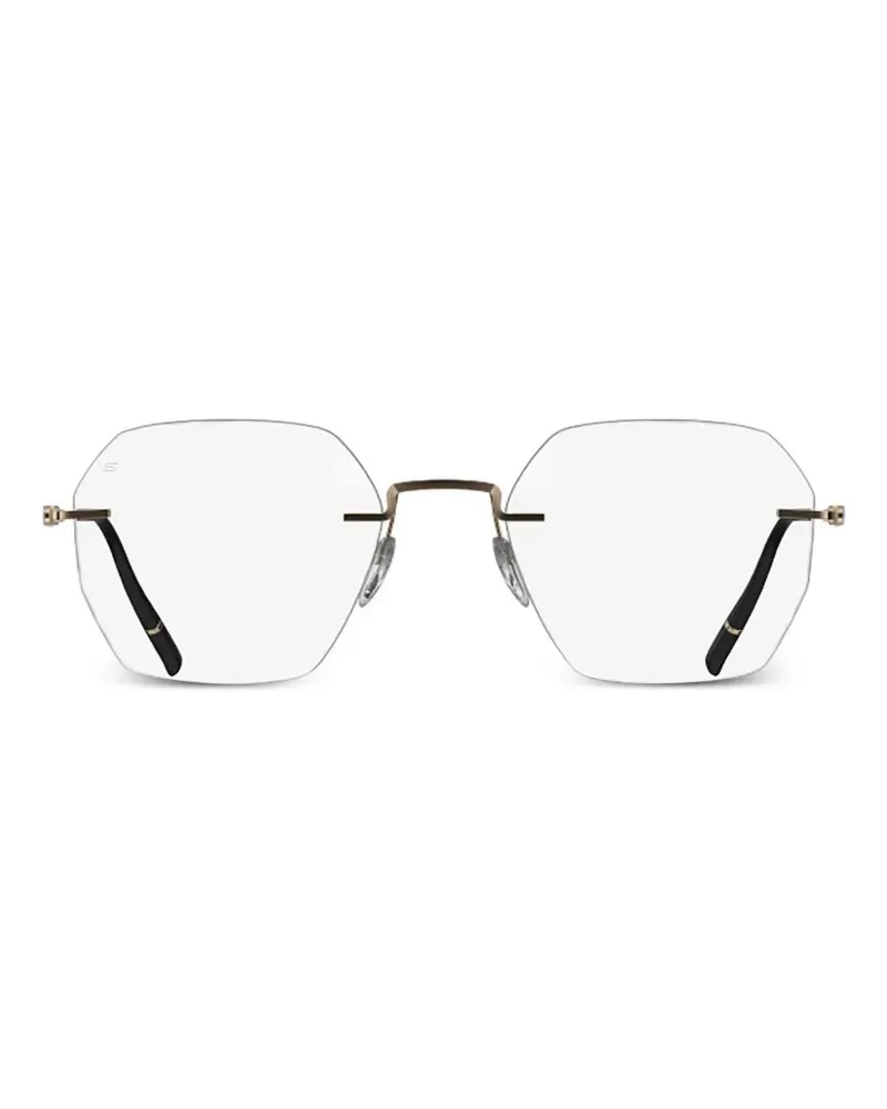 Silhouette The Visionary geometric-frame rimless glasses - Gold Gold