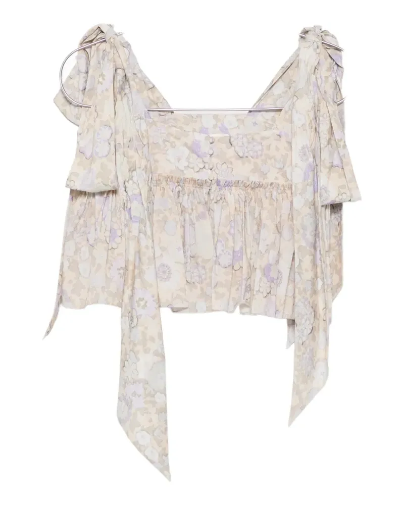 Chloé Cropped-Top mit Schleifenverschluss - Violett Violett