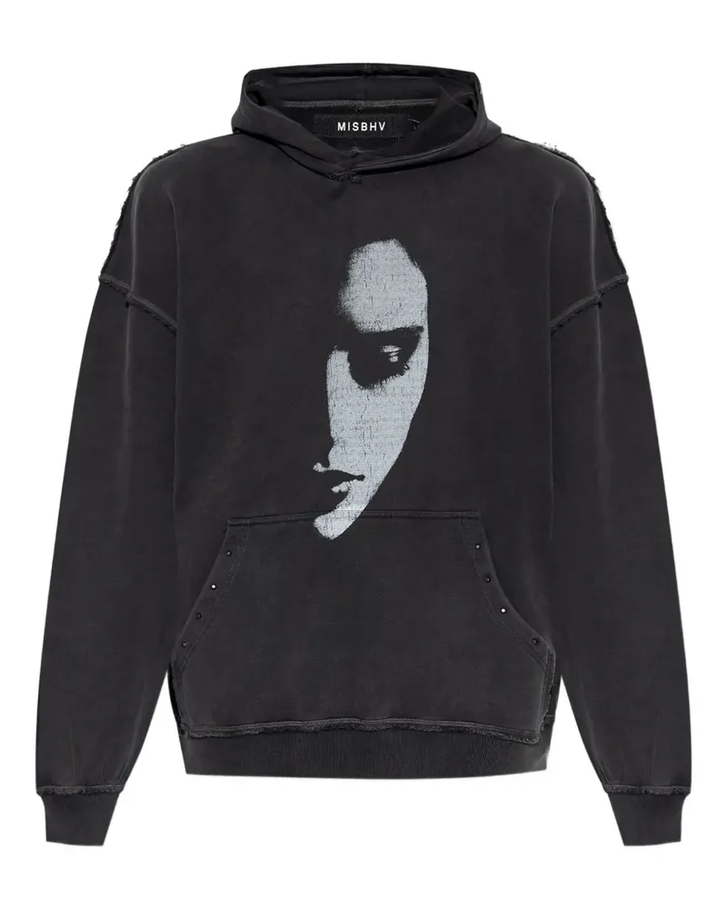 MISBHV Hoodie mit Gesicht-Print - Schwarz Schwarz