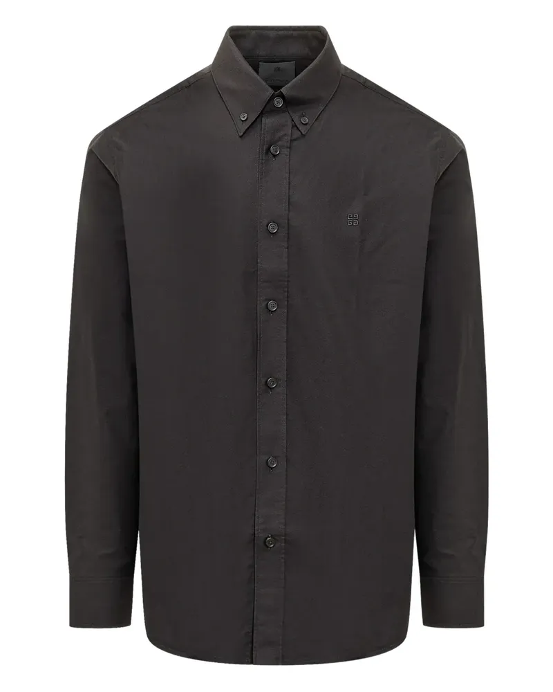 Givenchy Hemd mit Logo-Stickerei - Schwarz Schwarz