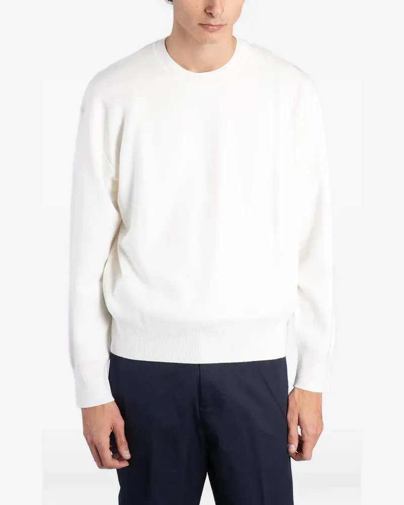 Low Brand Pullover mit Rundhalsausschnitt - Weiß Weiß