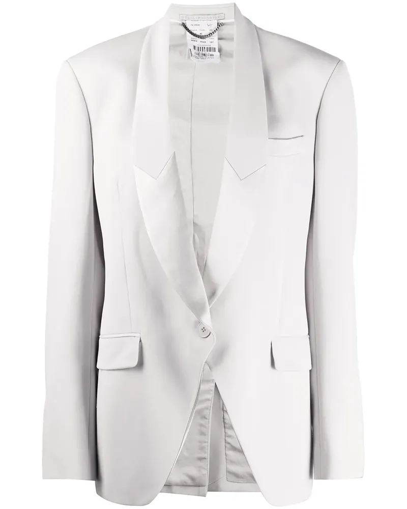 Stella McCartney Einreihiger Blazer mit Schalkragen - Grau Grau