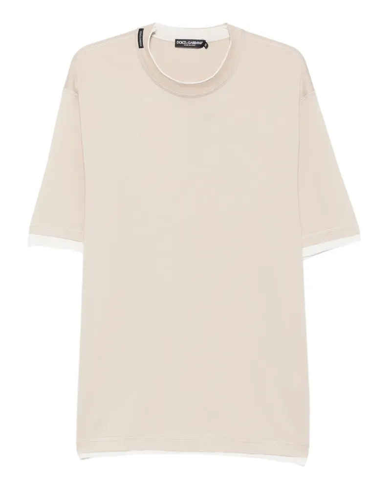 Dolce & Gabbana T-Shirt im Layering-Look - Nude Nude