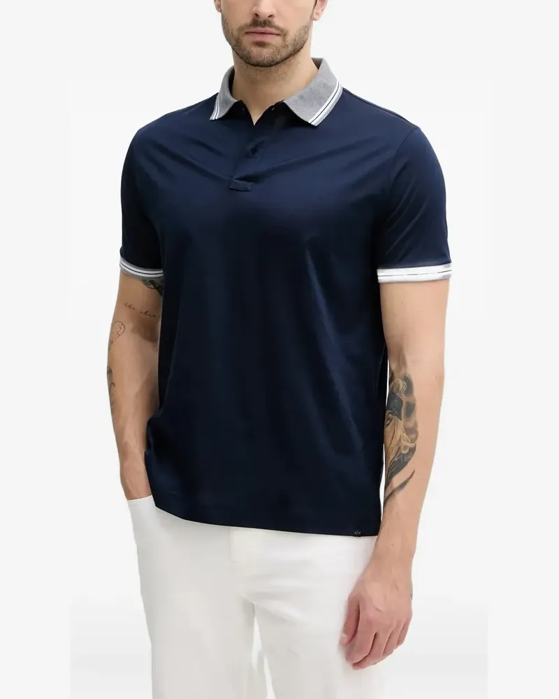 Paul & Shark Poloshirt mit Kontrastkragen - Blau Blau