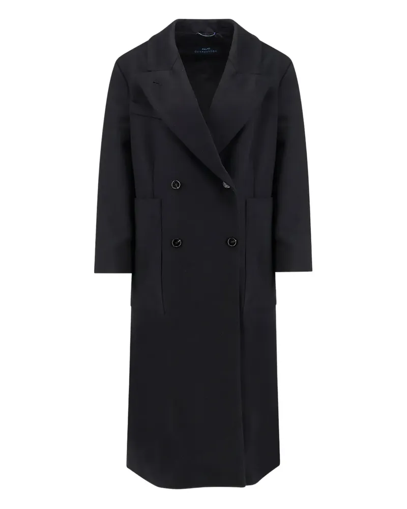 Paltò Doppelreihiger Mantel - Schwarz Schwarz