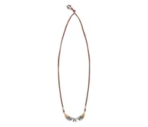 Wings Halskette mit Kordelzug - Braun
