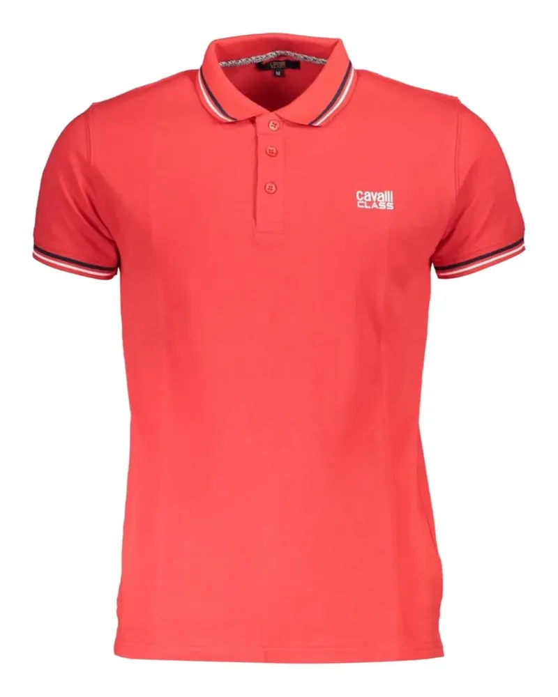 Roberto Cavalli tipped cotton polo shirt - Rot Rot