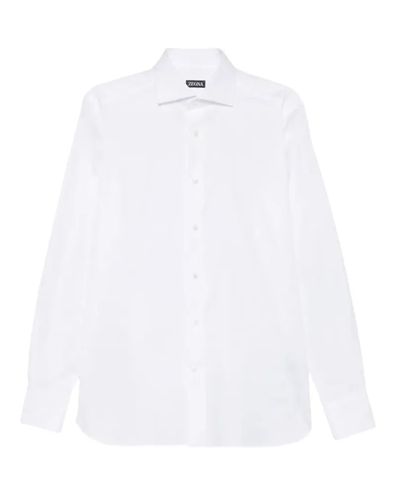 Ermenegildo Zegna Hemd mit Spreizkragen - Weiß Weiß