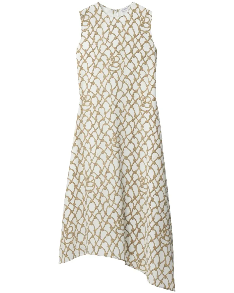 Burberry Kleid mit Knotenmuster - Weiß Weiß