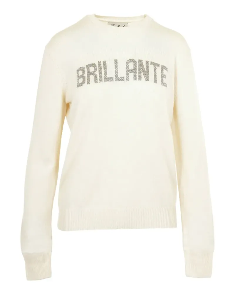 MC2 Saint Barth Pullover mit kristallverziertem Stricklogo - Nude Nude