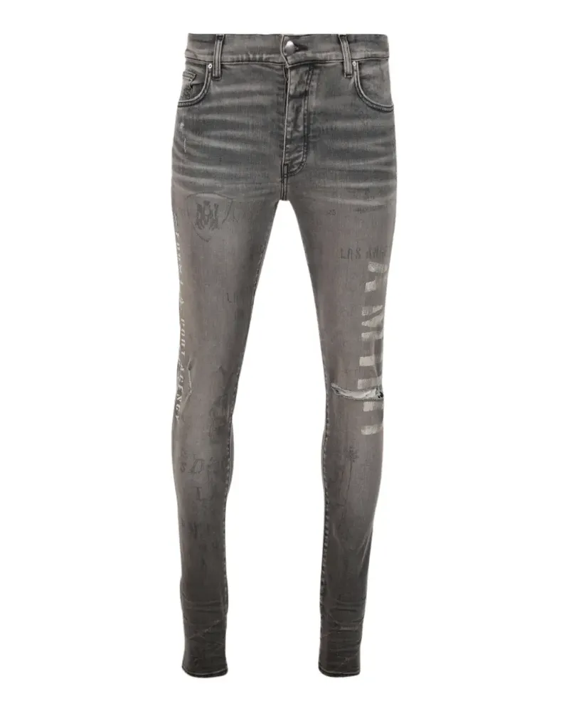 Amiri Military Stencil Jeans - Grau Grau