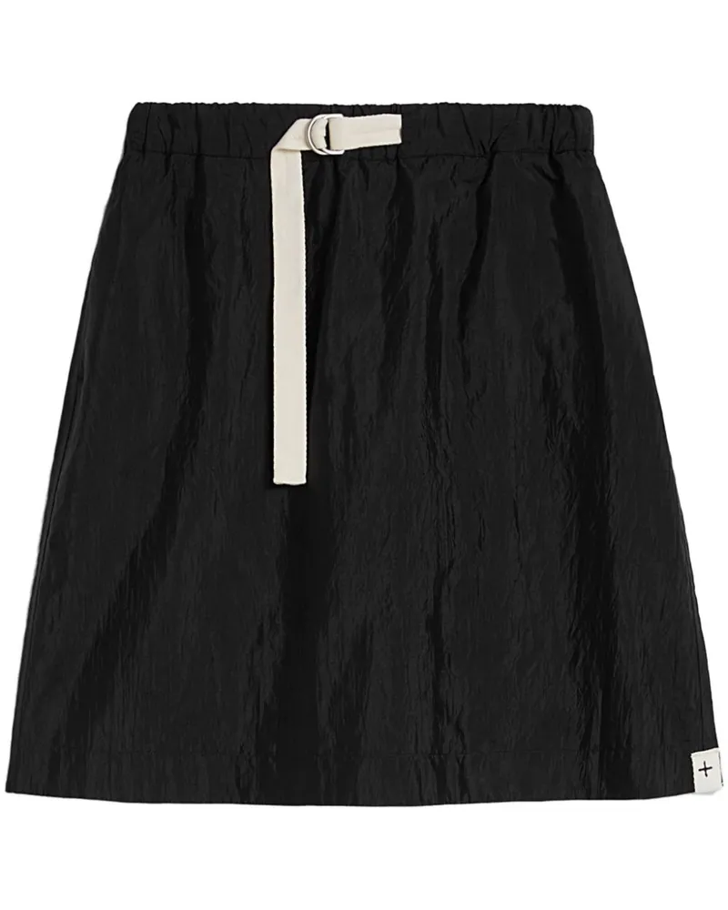 Jil Sander Minirock in A-Linie mit Schnalle - Schwarz Schwarz
