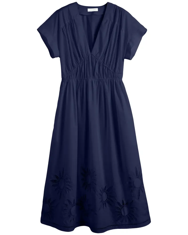 Chinti & Parker Midikleid mit Lochstickerei - Blau Blau