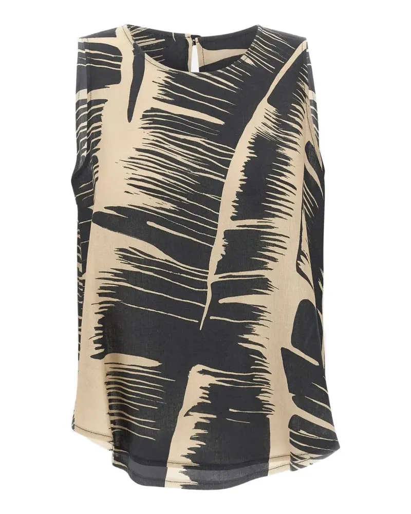 Kaos brushstroke print tank top - Schwarz Schwarz