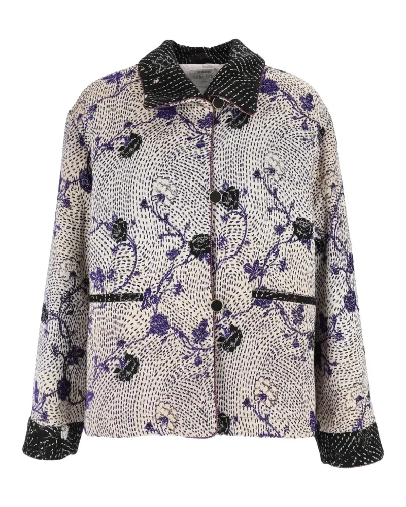 forte_forte Cherry Blossom jacquard-knit jacket - Nude Nude