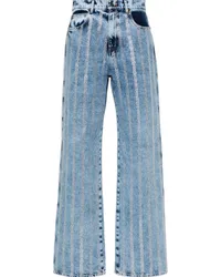 Giuseppe di Morabito Kristallverzierte Straight-Leg-Jeans Blau