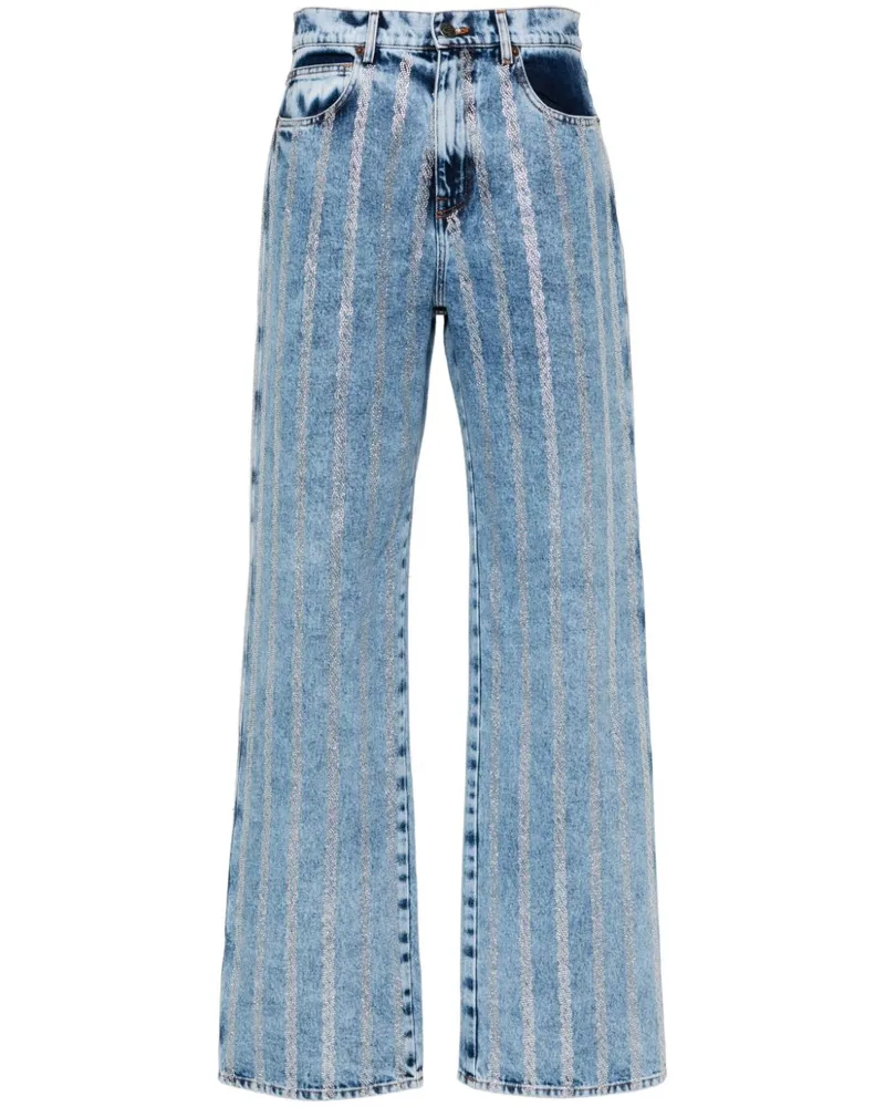 Giuseppe di Morabito Kristallverzierte Straight-Leg-Jeans - Blau Blau