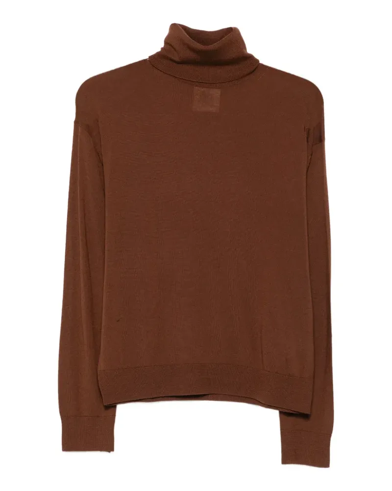 Semicouture roll-neck wool sweater - Braun Braun