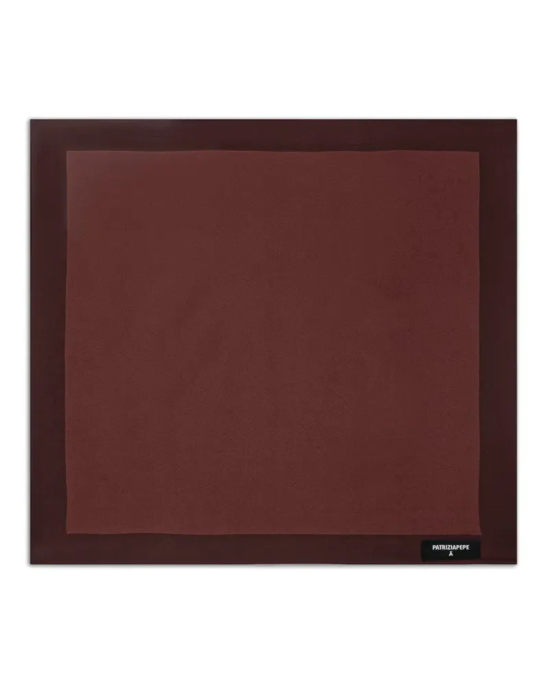 Patrizia Pepe Schal mit Logo-Patch - Braun Braun