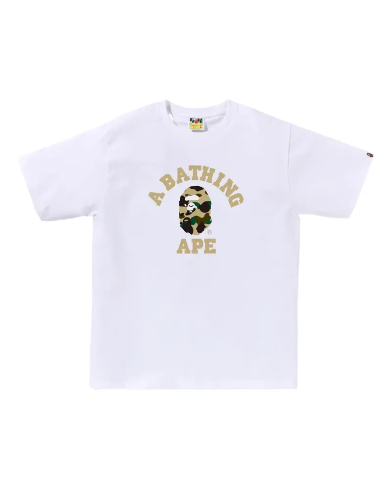 BAPE T-Shirt mit Logo-Print - Weiß Weiß