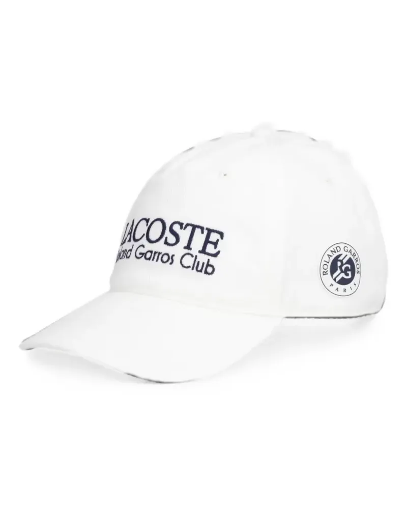 Lacoste Roland Garros logo-embroidered baseball cap - Weiß Weiß