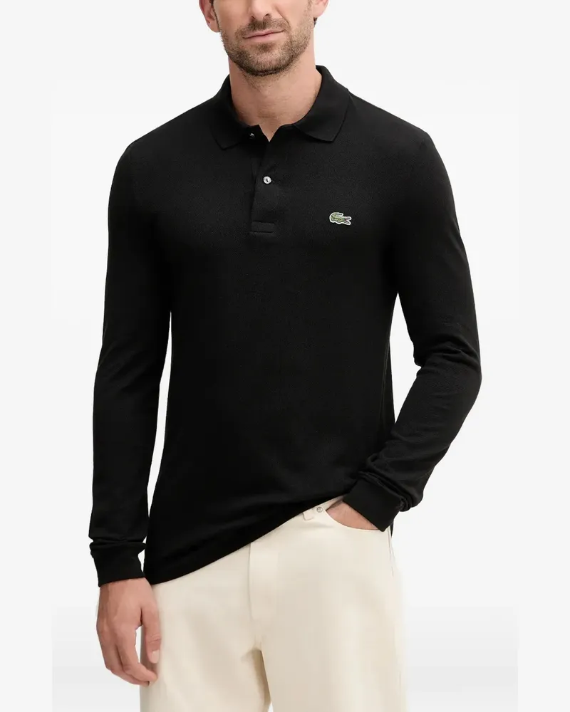 Lacoste Langärmeliges Poloshirt - Schwarz Schwarz