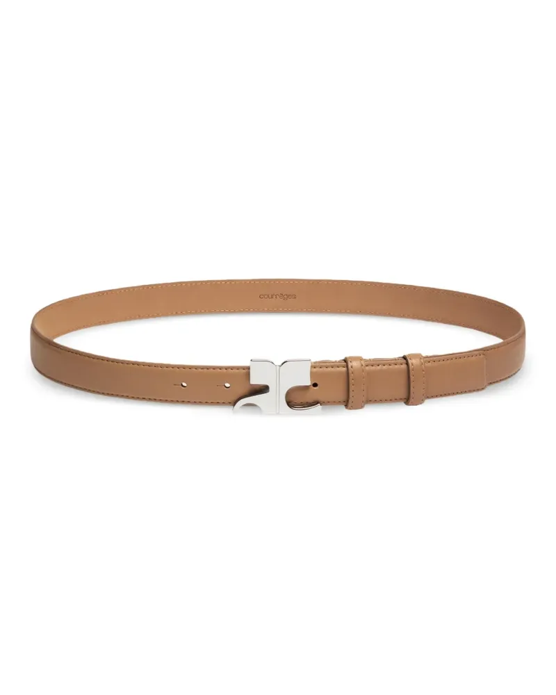Courrèges AC logo-plaque belt - Nude Nude
