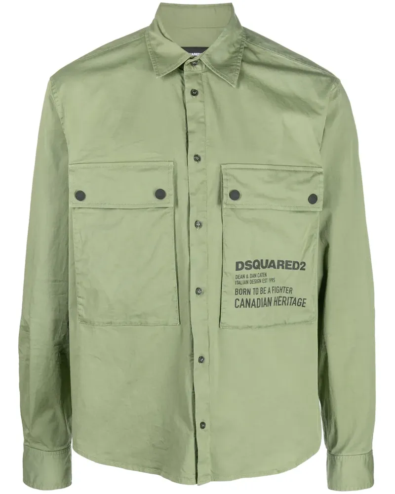 Dsquared2 Hemd mit Logo - Grün Grün