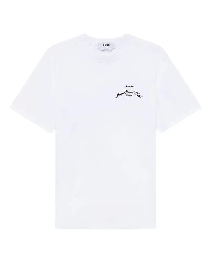MSGM Klassisches T-Shirt - Weiß Weiß