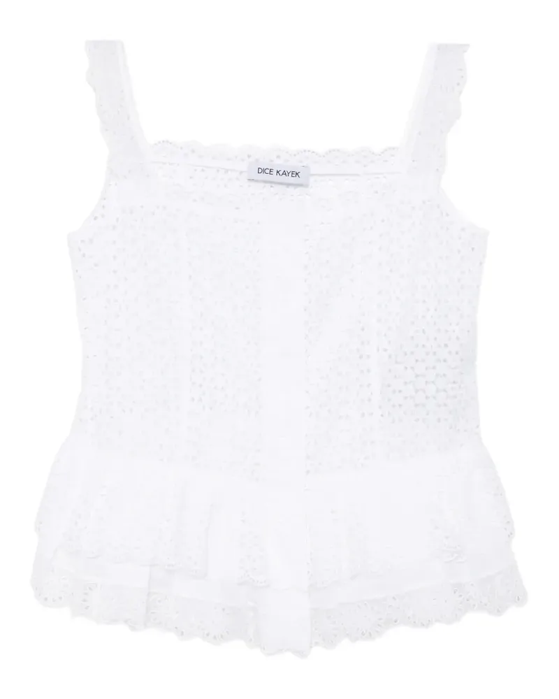 Dice Kayek ruffled peplum top - Weiß Weiß