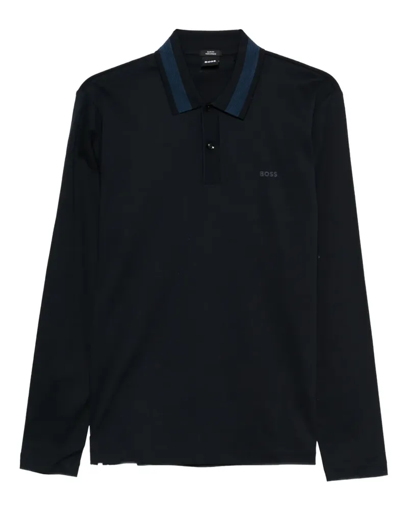 HUGO BOSS Poloshirt mit langen Ärmeln - Blau Blau