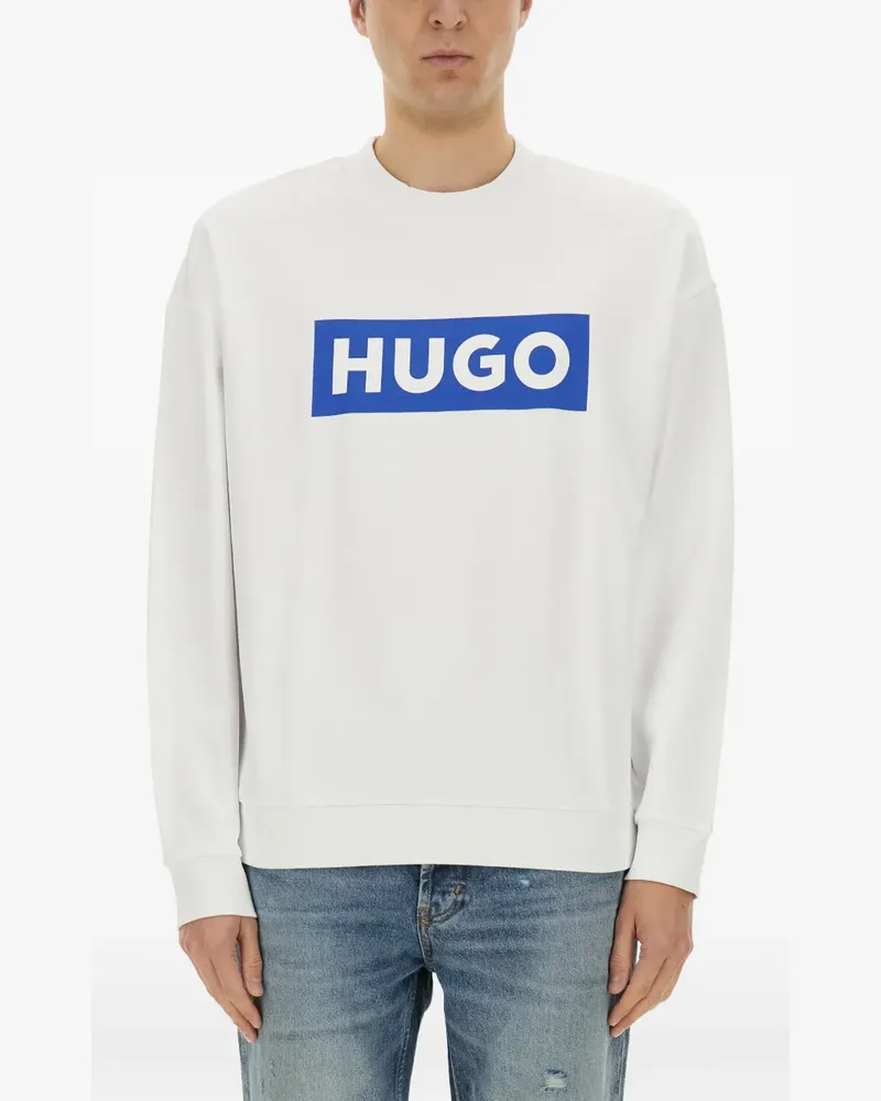 HUGO BOSS Sweatshirt mit Logo-Print - Weiß Weiß