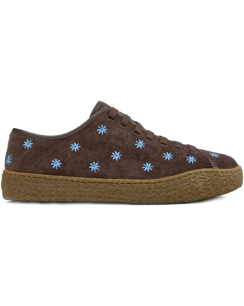 Camper Peu Terreno floral-embroidery sneakers - Braun Braun