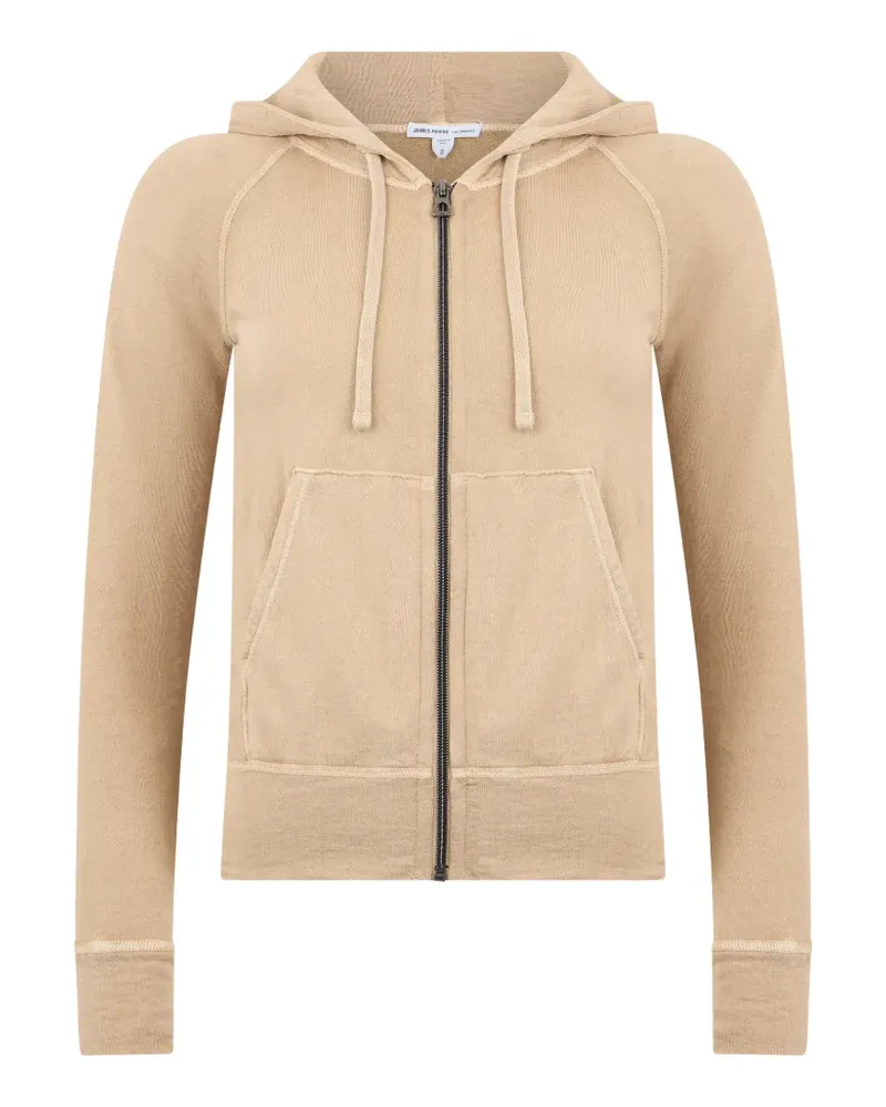 James Perse zip-up cotton hoodie - Nude Nude