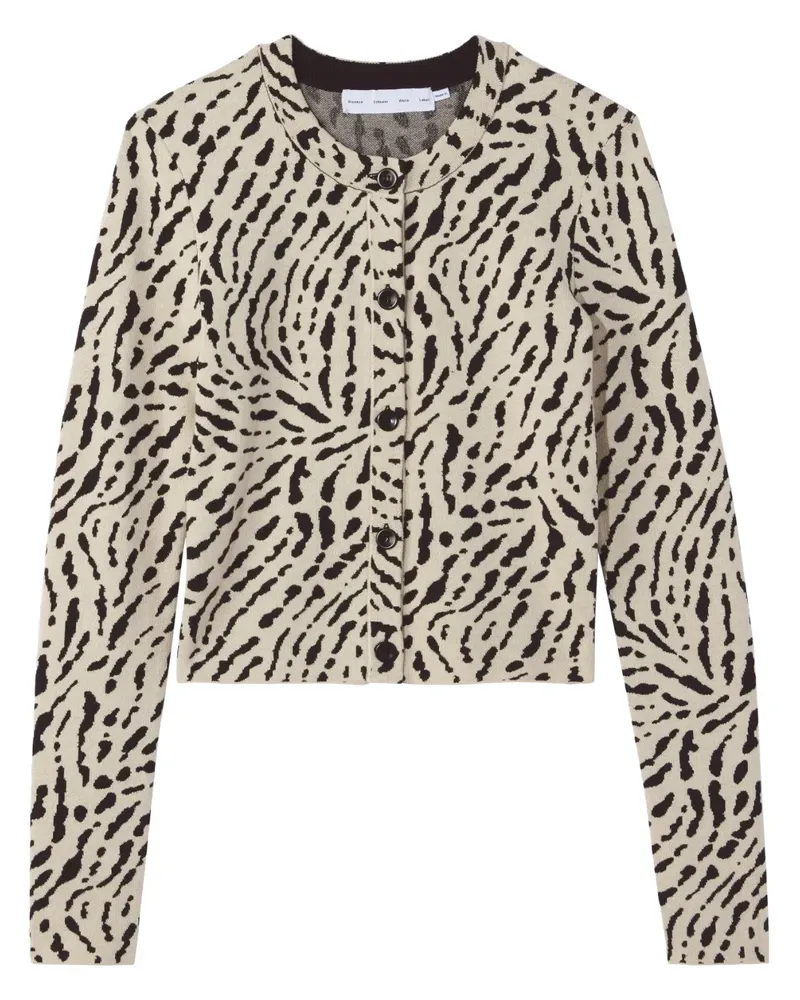 Proenza Schouler Cardigan mit Animal-Print - Nude Nude