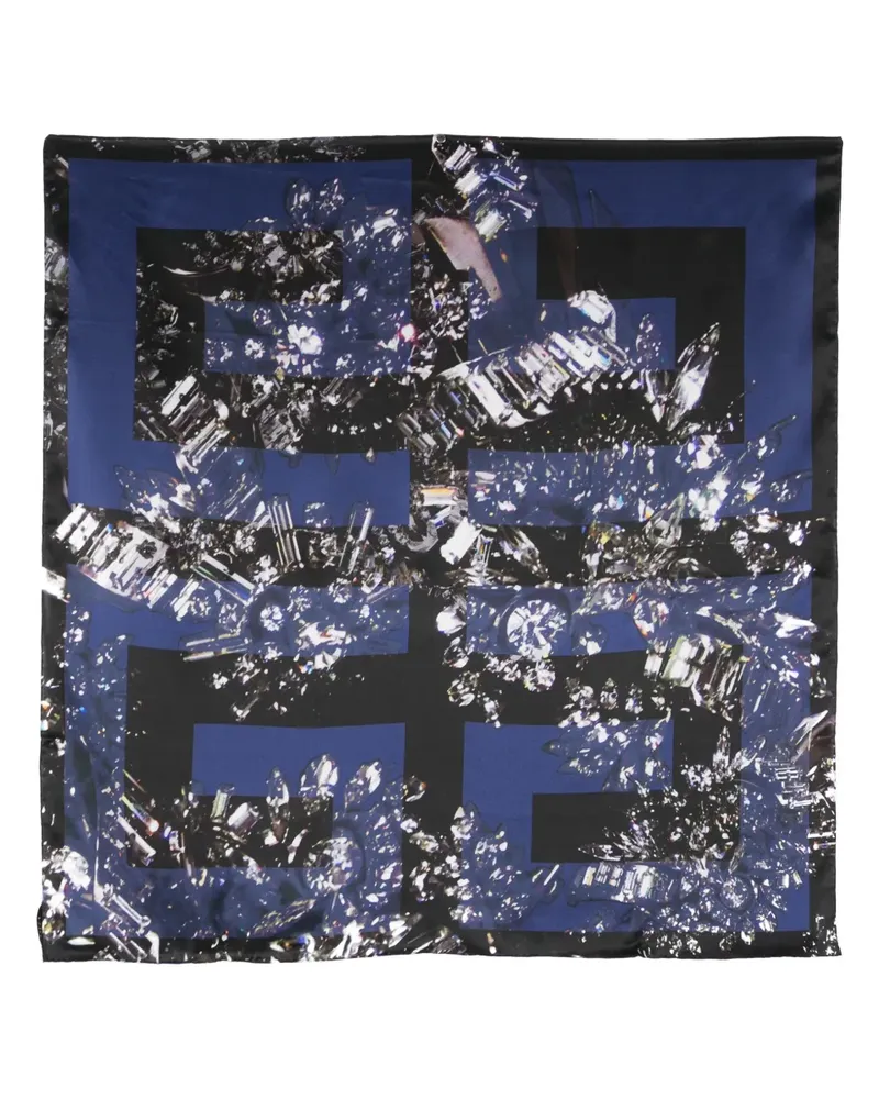 Givenchy Schal mit abstraktem Print - Blau Blau
