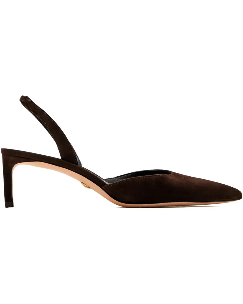 Veronica Beard 50mm Caroline slingback suede pumps - Braun Braun