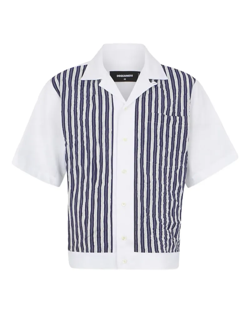 Dsquared2 Gestreiftes Hemd - Weiß Weiß