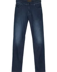 Corneliani Halbhohe Straight-Leg-Jeans Blau