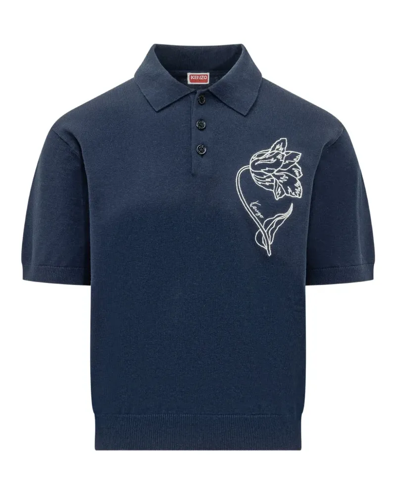 Kenzo Poloshirt mit Reißverschluss - Blau Blau