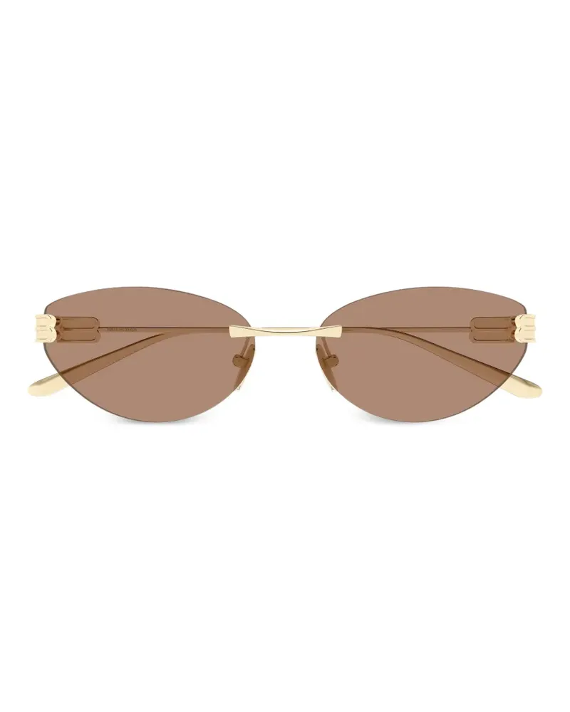 Balenciaga Sonnenbrille mit Logo - Gold Gold
