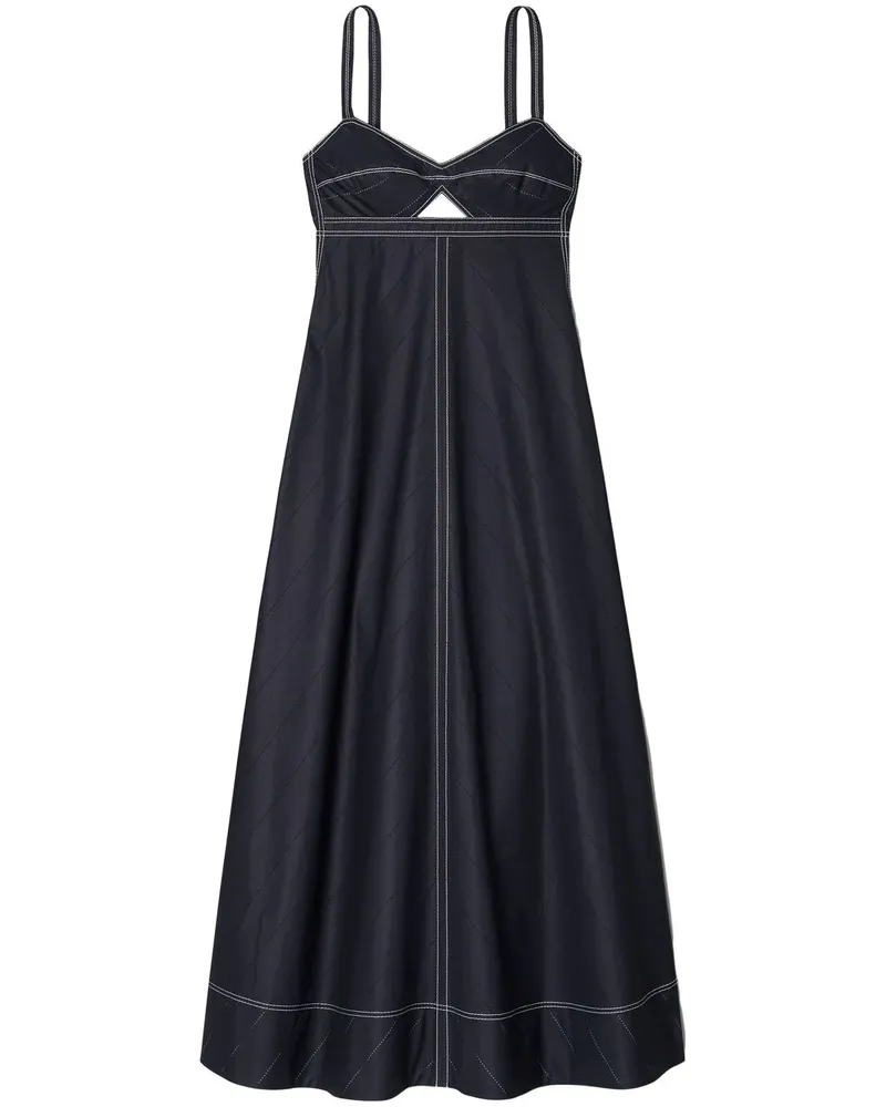 Tory Burch Kleid mit Kontrastnähten - Blau Blau
