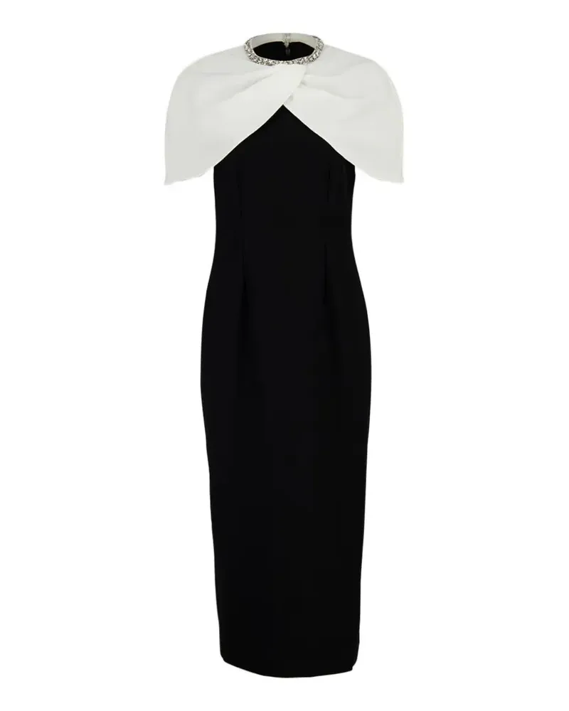 Roland Mouret crystal-trim midi dress - Schwarz Schwarz