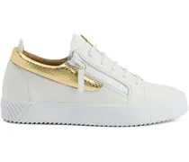 Gail Sneakers mit Schlangenleder-Einsatz - Gold